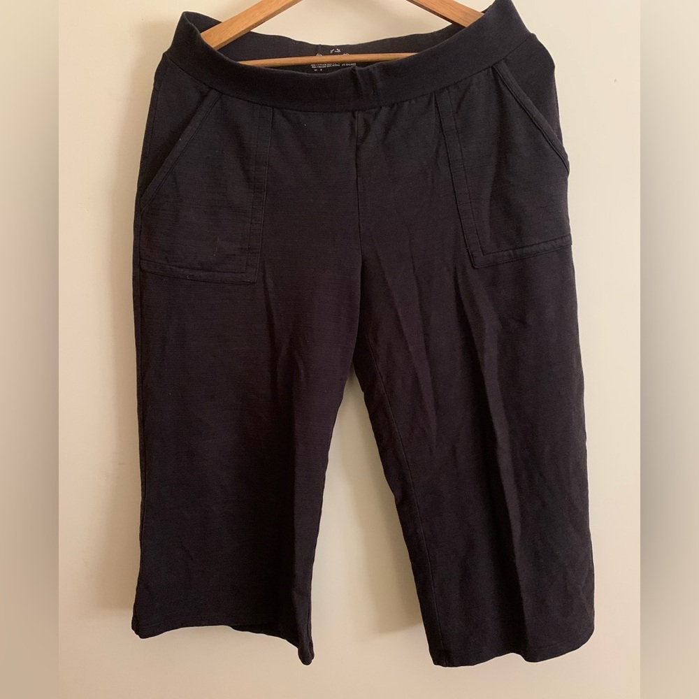 T by Talbots Comfort Stretch Cropped Wide Leg Lounge Pants Size M